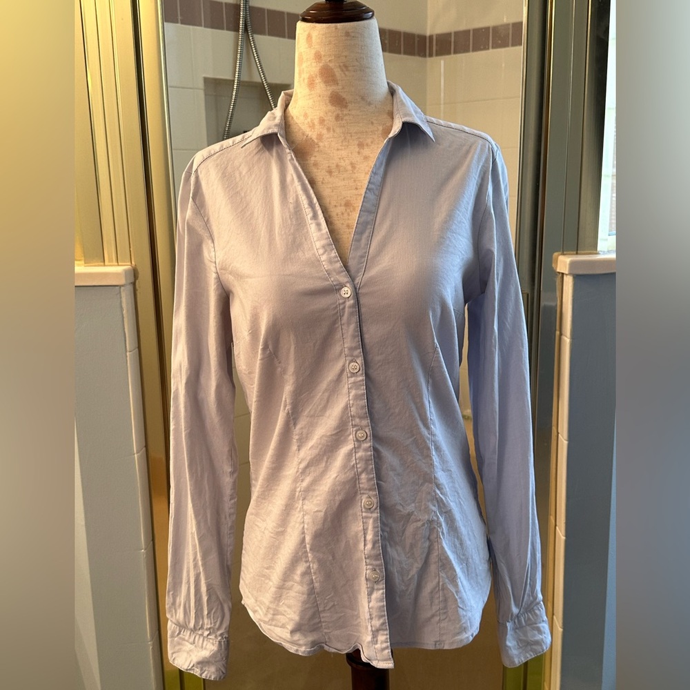 8 - H&M Collared Pastel Blue Dress Shirt